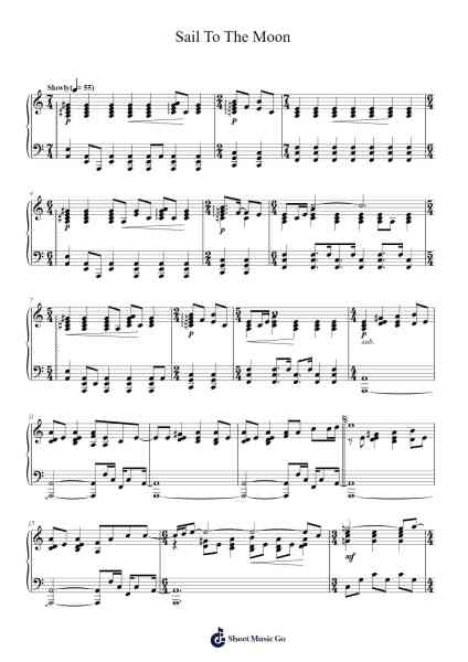 Sail To The Moon Sheet Music by Radiohead-Arr.Humbart Browningboyd