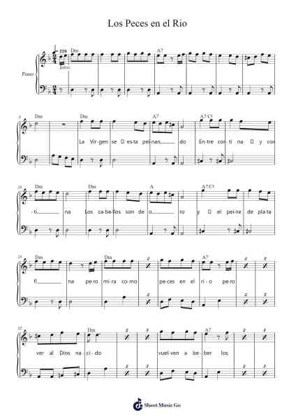 Los Peces en el Rio Sheet Music by Bartgee-Arr.Chauburne Fowblair