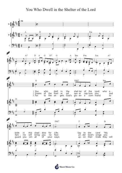 You Who Dwell in the Shelter of the Lord Sheet Music by Michael Joncas-Arr.Geward Mansloyd
