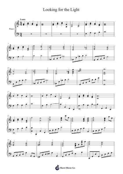 Re: Zero OST - Looking for the Light Sheet Music by Kenichiro Suehiro-Arr.Yedlis Nycol