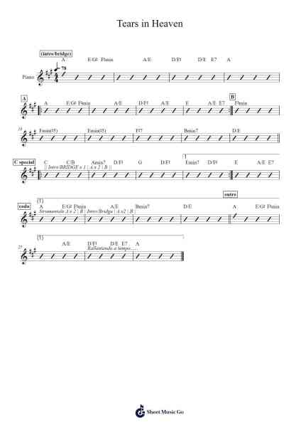 Tears in Heaven Sheet Music by Eric Clapton-Arr.Alsriah