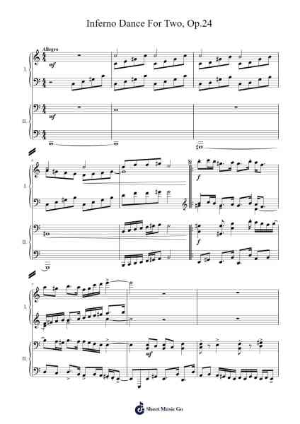 Inferno Dance For Two, Op.24 Sheet Music by TropNK-Arr.Manssaul Dexy