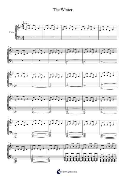 The Winter Sheet Music by Balmorhea-Arr.Fordniah