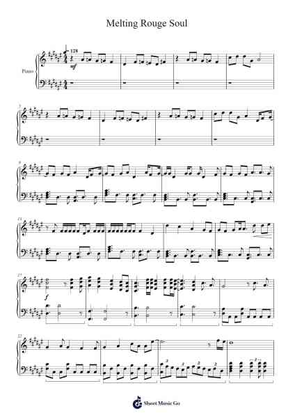 Melting Rouge Soul Sheet Music by Adam-Arr.Motbrow