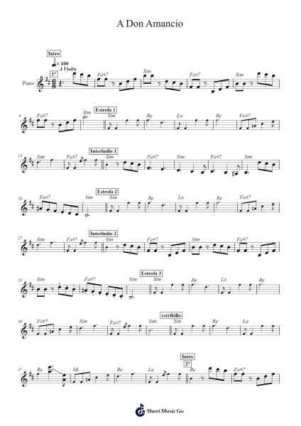 A Don Amancio Sheet Music by Chaqueño Palavecino-Arr.Cherlian Zimreed