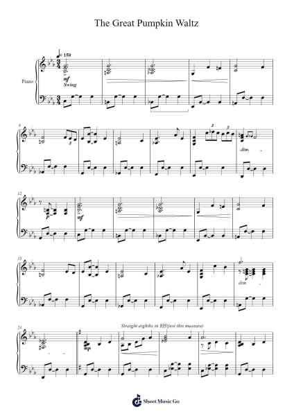 The Great Pumpkin Waltz Sheet Music by Vince Guaraldi-Arr.Bloorgrace Springa