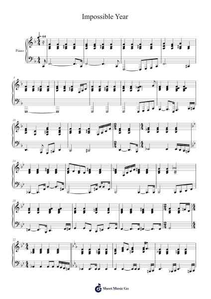 Impossible Year Sheet Music by Panic! At The Disco-Arr.Fordniah
