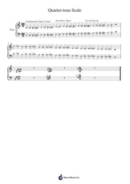 Quarter-tone Scale Sheet Music by Lessons - Scales-Arr.Willmand Dundre