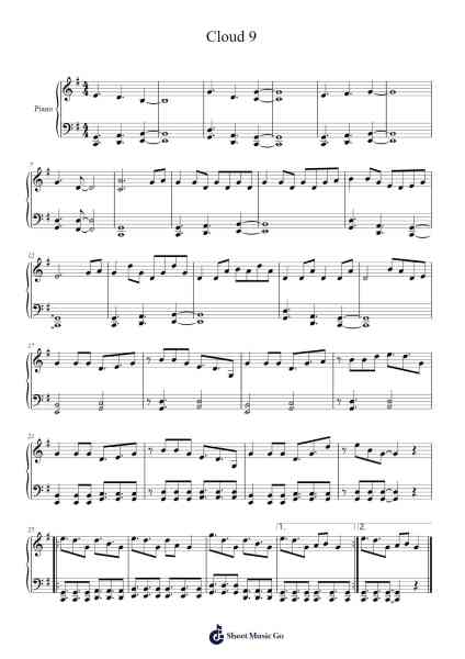 Cloud 9 Sheet Music by Itro/7obu-Arr.Warlith Gaildes