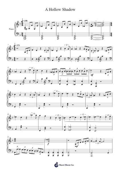 A Hollow Shadow Sheet Music by undefined-Arr.Ivessid