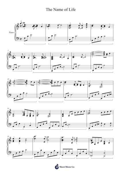 The Name of Life Ноты для фортепиано от Joe Hisaishi-Arr.Maglius