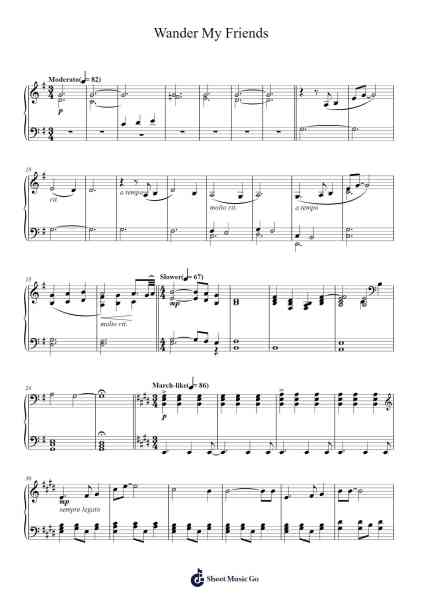 Wander My Friends Sheet Music by Bear McCreary-Arr.Hewdys