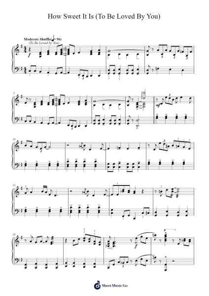 How Sweet It Is (To Be Loved By You) Sheet Music by James Taylor/Marvin Gaye-Arr.Hagchel Perpel