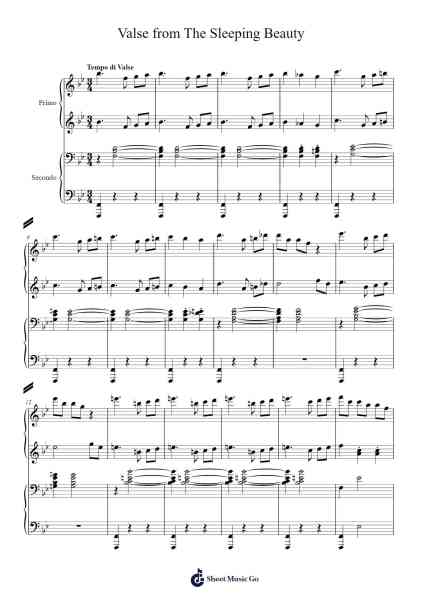 The Sleeping Beauty, Op. 66: Valse Sheet Music by Pyotr Ilyich Tchaikovsky-Arr.Charnal Tayward