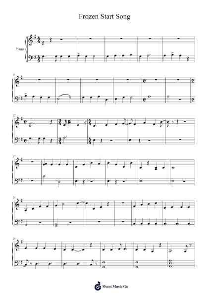 Frozen Start Song Notas de música por Kory Rosen-Arr.Tethew Wolfdwight