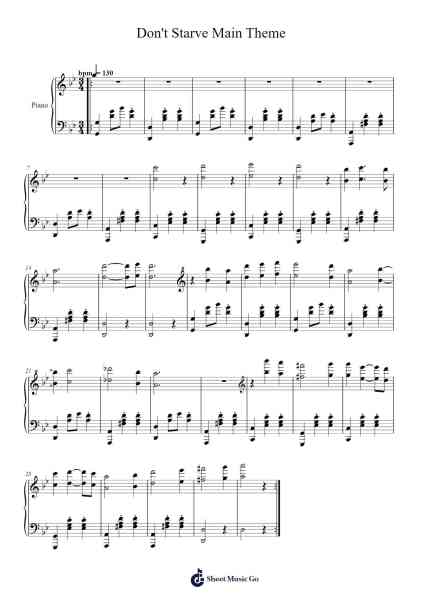 Don't Starve Main Theme Sheet Music by Vince de Vera/Jason Garner-Arr.Earwy
