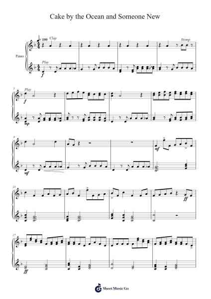 Medley 2 Cake by the Ocean and Someone New Sheet Music by DNCE-Arr.Pearroe