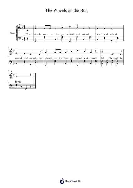 The Wheels on the Bus Sheet Music by Verna Hills-Arr.Hughgee
