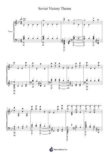 Soviet Victory Theme Sheet Music by undefined-Arr.Hilye