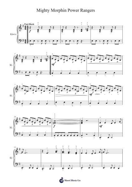 Mighty Morphin Power Rangers Sheet Music by Shuki Levy/Kussa Mahchi-Arr.Subill