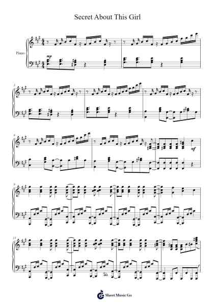 Secret About This Girl Sheet Music by Eve-Arr.Fitchnolds Hartewy