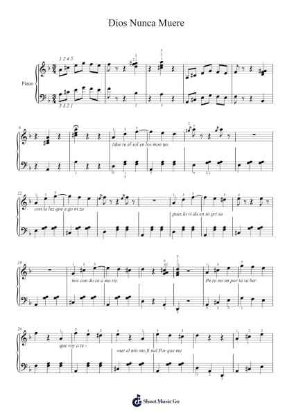 Dios Nunca Muere Sheet Music by Macedonio Alcalá-Arr.Matlas