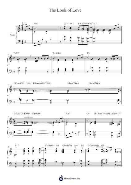 The Look of Love Sheet Music by Burt Bacharach-Arr.Warmew