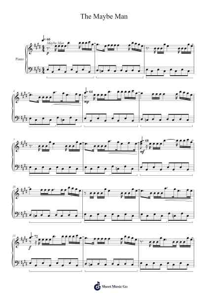 The Maybe Man Sheet Music by AJR-Arr.Kelniell Bircer