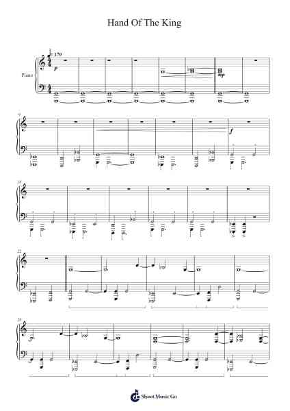 Hand Of The King Sheet Music by Yoann Laulan-Arr.Greydre Keithburne