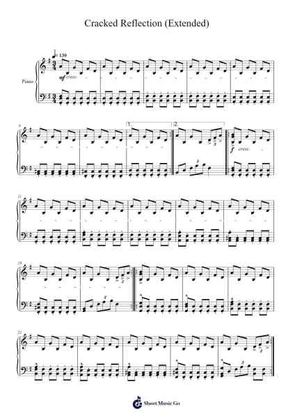 Cracked Reflection (Extended) Sheet Music by Chrome Canyon-Arr.Kelins Woothe