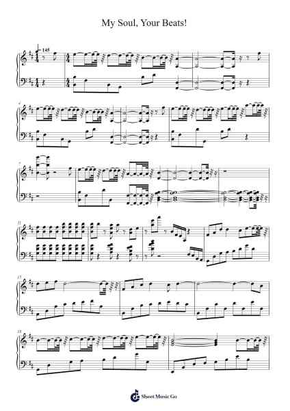 My Soul, Your Beats! (T.V. Size) Sheet Music by Lia-Arr.Scottcy Bachfinn