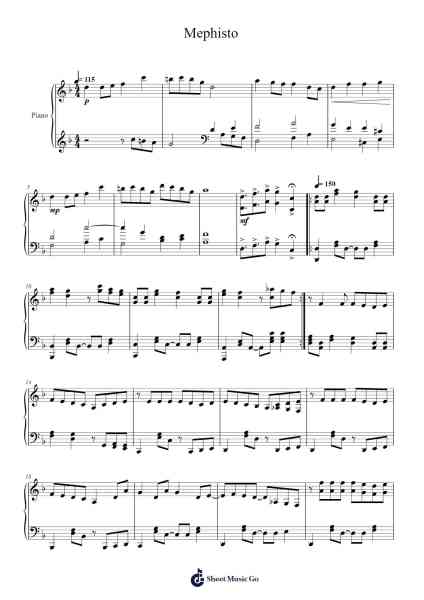 Mephisto Sheet Music by Queen Bee-Arr.Hearstlynch