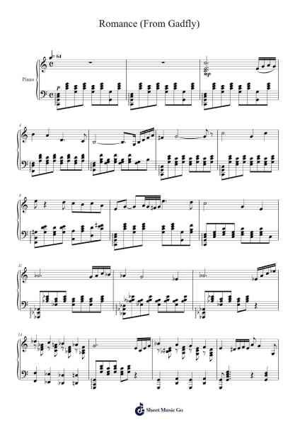 Romance (From The Gadfly), Op. 97 Sheet Music by Dmitri Shostakovich-Arr.Spenvice