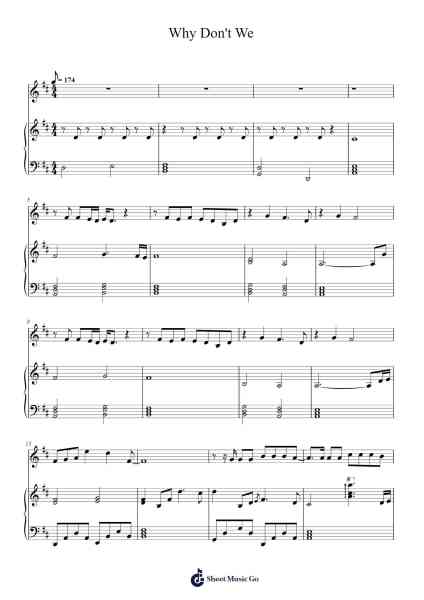 Why Don't We Sheet Music by Why Don't We-Arr.Ninah