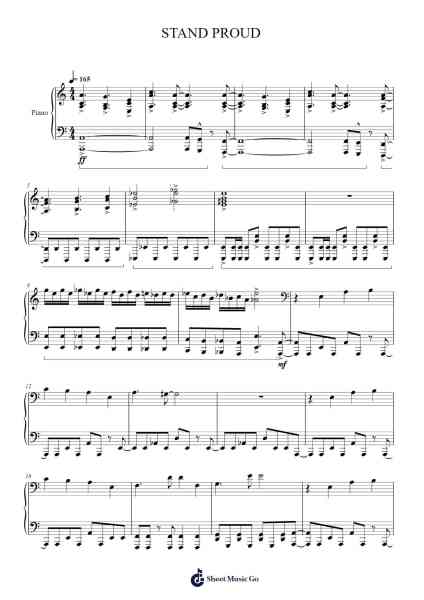 STAND PROUD Sheet Music by Jin Hoshimoto-Arr.Campbriel