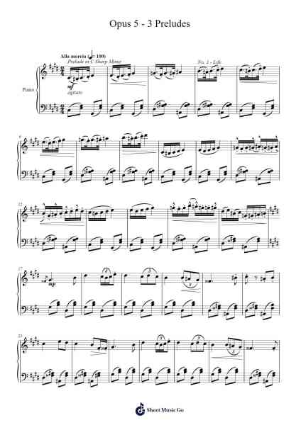 Opus 5: 3 Preludes (50 Followers Special) Sheet Music by Mulou-Arr.Bloorvogt