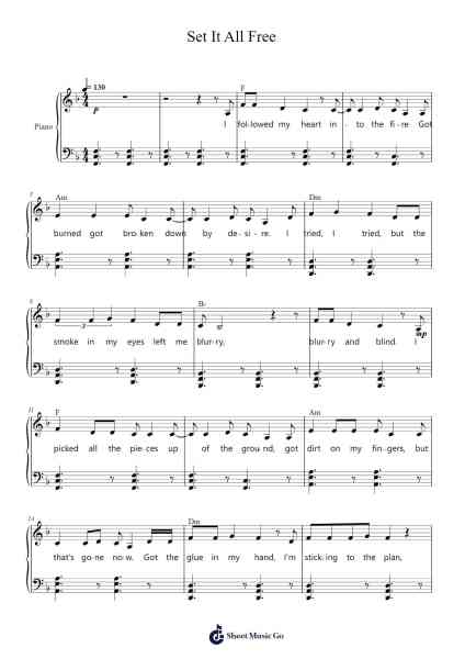 Set It All Free Sheet Music by Scarlett Johansson-Arr.Lespenn
