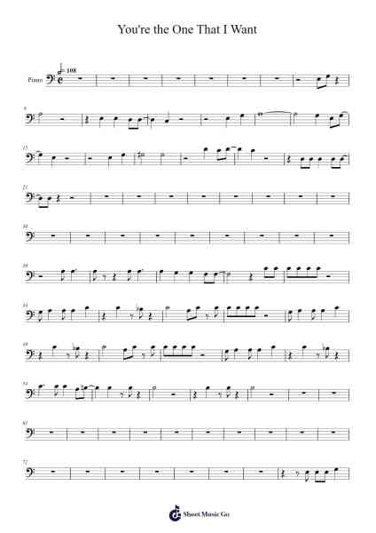 You're the One That I Want Sheet Music by John Farrar-Arr.Yvettenat Iveshall