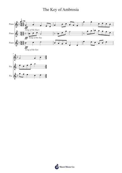 The Key of Ambrosia Sheet Music by Misc Soundtrack-Arr.Springgene