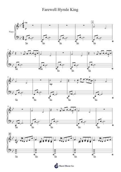 Farewell Hyrule King Sheet Music by Koji Kondo-Arr.Zoeliot Maugpe
