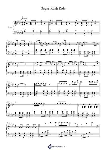 Sugar Rush Ride Sheet Music by TXT-Arr.Toyngreg