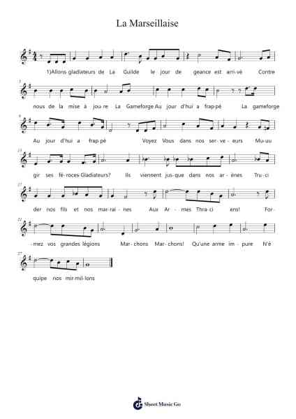 La Marseillaise Sheet Music by undefined-Arr.Sherkes Dofrank