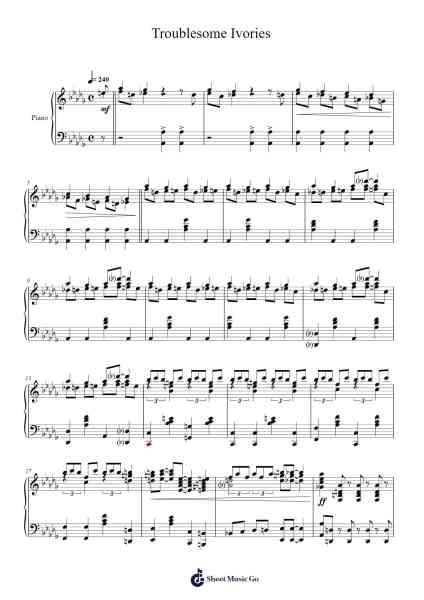Troublesome Ivories (Black Keys On Parade) Sheet Music by James Hubert "Eubie" Blake-Arr.Blithefrey