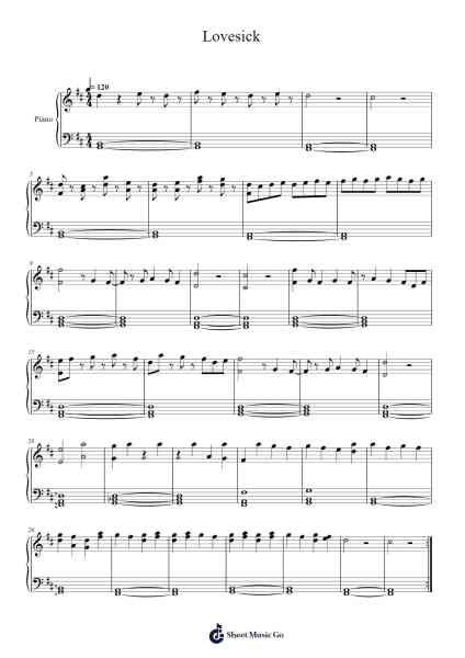 Lovesick Sheet Music by Jami Lynne-Arr.Hewdys