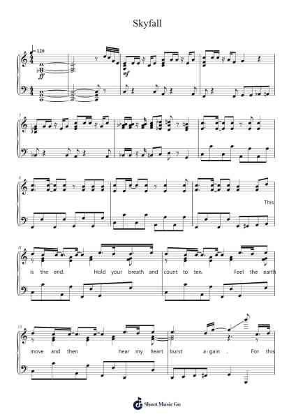 Skyfall Sheet Music by Adele-Arr.Daijohn Brookebraith