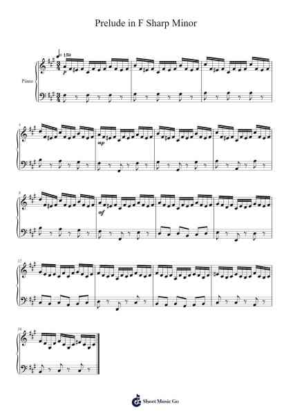 Prelude in F Sharp Minor Sheet Music by Giuseppe De Maglie-Arr.Ciscer Georyale