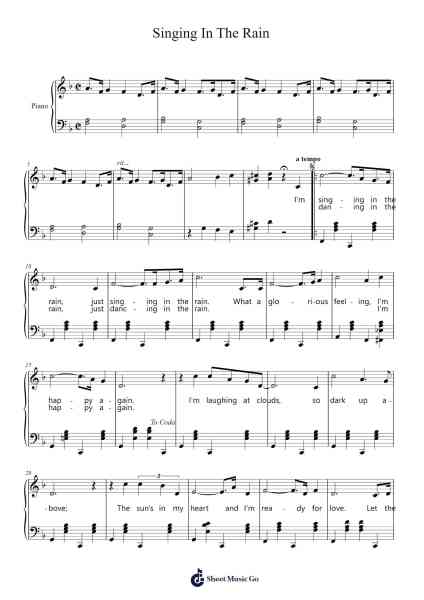 Singing In The Rain Sheet Music by Nacio Herb Brown-Arr.Brianphrey Judphne
