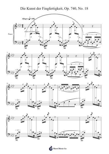 Die Kunst der Fingfertigkeit, Op. 740, No. 18 Sheet Music by Carl Czerny-Arr.Elboyce