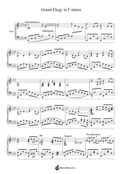 Grand Elegy in F minor Sheet Music by Mason Ma-Arr.Dowar Warford