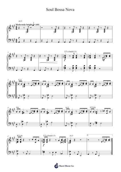 Soul Bossa Nova Sheet Music by Quincy Jones-Arr.Licroft Lionelclaire